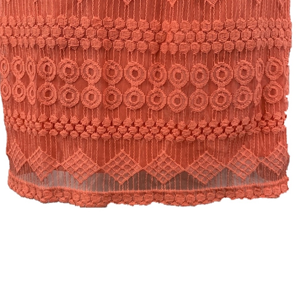 Rabbit Rabbit Rabbit Designs Coral Sheath Embroidered Lace Dress Women's Size 5 - Picture 6 of 9